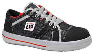 ELTEN Sicherheitsschuhe SENSATION Low ESD S2, Damen und Herren, Leder/Textil, Stahlkappe, leicht, sportlich, Schwarz, im Sale